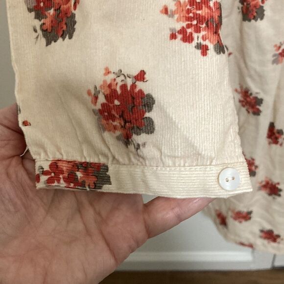 Girls Dress in Thin Whale Corduroy Long Sleeves Pale Pink Floral. Size 12. - Picture 5 of 9